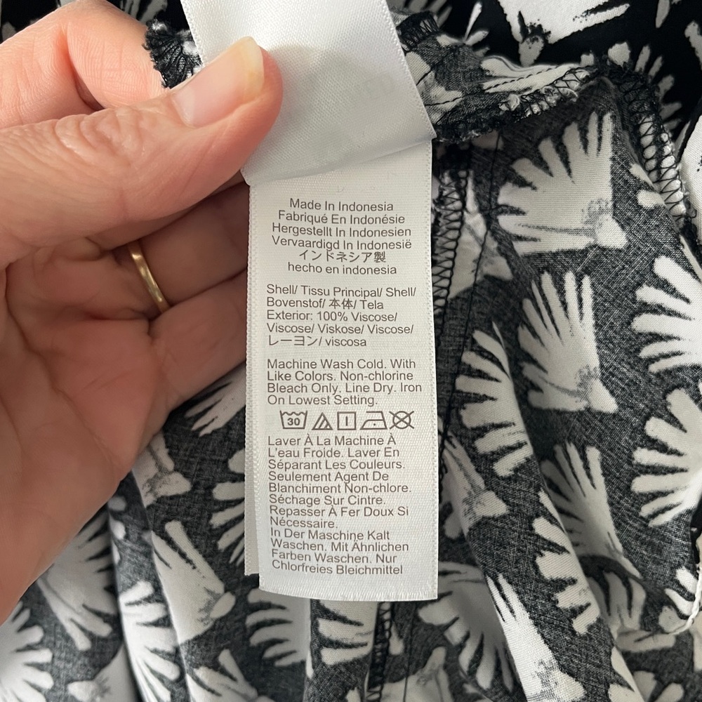 J. Crew Black and White Shell-Print Midi Dress - Picture 5 of 9